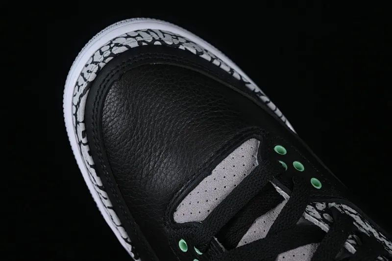 All categories Air Jordan Jordan series basketball shoes Air Jordan 3 foreign trade version Air Jordan 3 "Green Glow" AJ3 Joe 3 black green CT8532-031